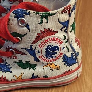Converse Kids Dino High-Tops - Red, Blue, Green, Yellow